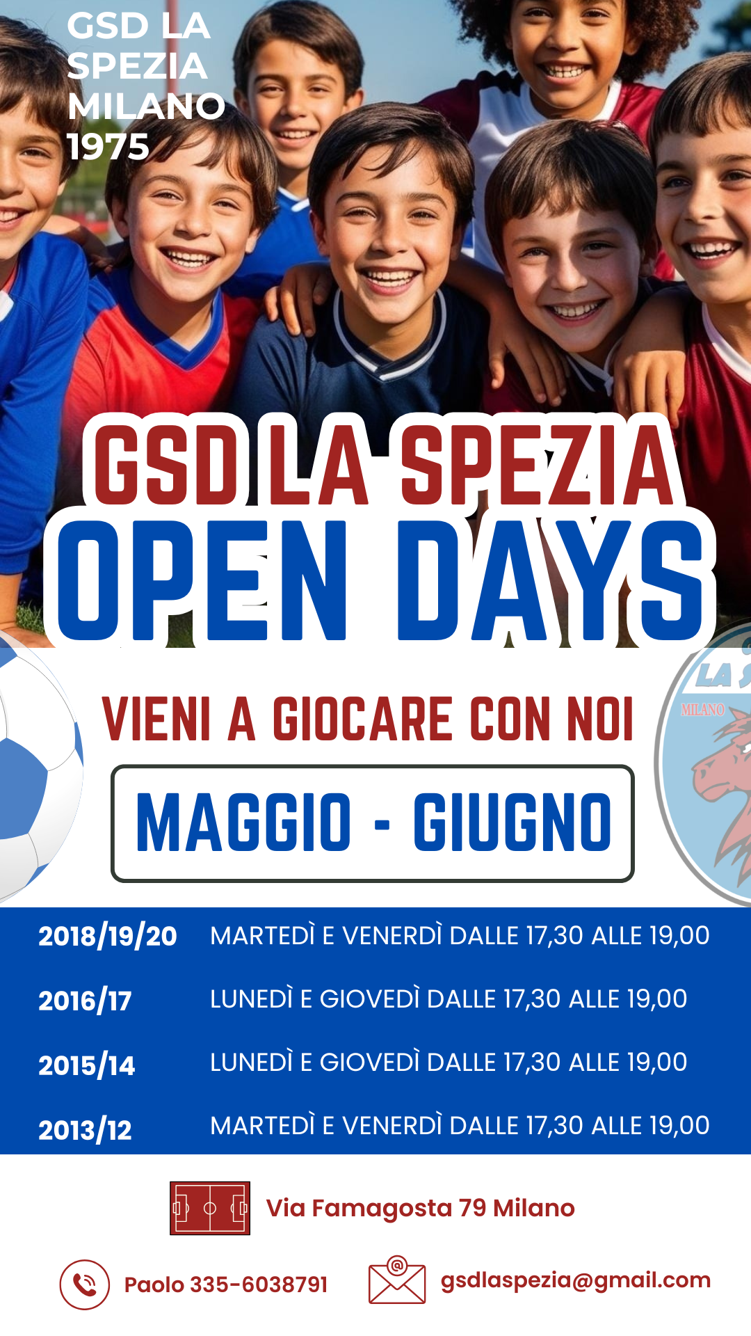 next open days maggio giugno 2025 viebi a giocare con noi