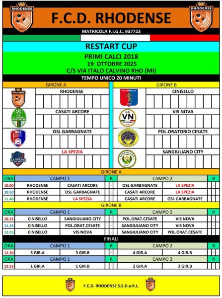 RESTART CUP | RHO | PRIMI CALCI 2a018